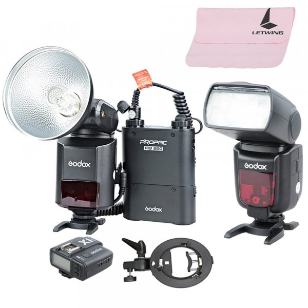 Godox WITSTRO ad360ii-c TTL Leistungsstark + PB960 Lithium Power Pack Schwarz + X1 C TTL Speedlite Transmitter + tt685 C Kamera Flash + S-Type Bowens Speedlite Halterung für Canon EOS Kamera-39